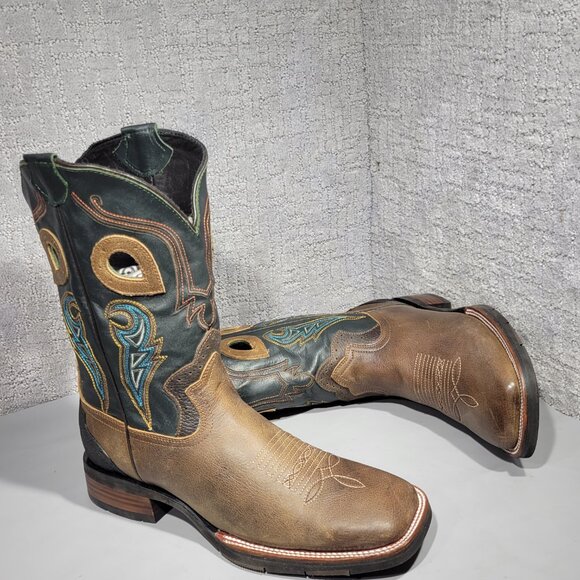 J.B. Dillon Men's Size Left 10.5EE Right 10.5D Brown Black Leather Boots JBR1111 - Picture 12 of 13